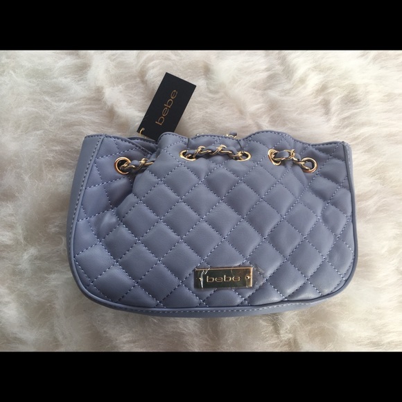 bebe Chelsea Crossbody Cloud ☁️ Blue Gold Chain 👛 - Picture 7 of 8